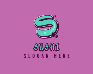 Modern Graffiti Letter S logo design