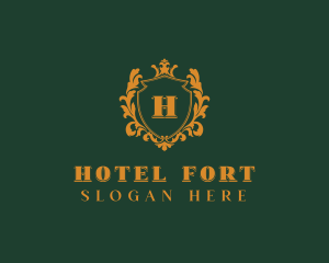 Upscale Royal Hotel  logo design