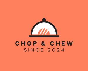 Platter - Sushi Restaurant Cloche logo design