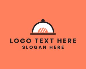 Dine - Sushi Restaurant Cloche logo design