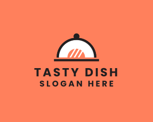 Dish - Sushi Restaurant Cloche logo design