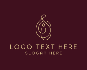 Spiritual - Candle Light Home Decor logo design