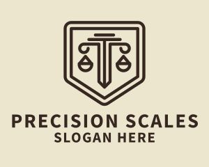 Scales - Justice Sword Scales logo design