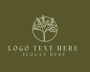 Reproductive System - Woman Tree Ecology logo design
