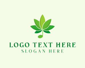 Recording Studio - Green Herb Studio logo design