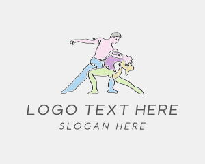 Ballet - Dancing Couple Dance Studio logo design