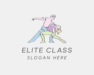 Dancing Couple Dance Studio logo design