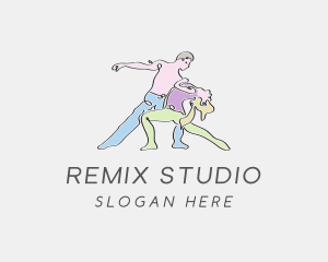 Dancing Couple Dance Studio logo design