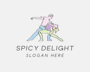 Salsa - Dancing Couple Dance Studio logo design