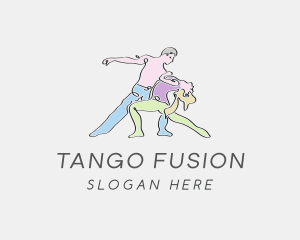 Tango - Dancing Couple Dance Studio logo design