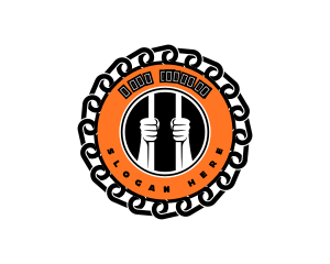 Justice - Jail Chain Prisoner logo design