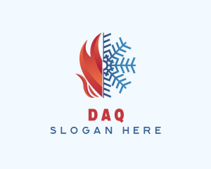 Industry - Fire Snowflake Element logo design