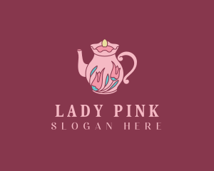 Pink Floral Teapot logo design