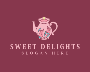 Pink Floral Teapot logo design