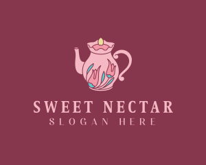 Pink Floral Teapot logo design