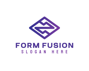 Shape - Purple Abstract Shape logo design