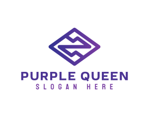 Purple Abstract Shape logo design