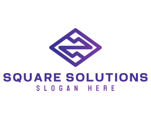 Purple Abstract Shape logo design