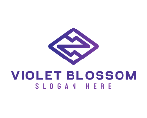 Purple Abstract Shape logo design