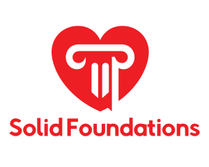 Heart - Red Heart Column logo design