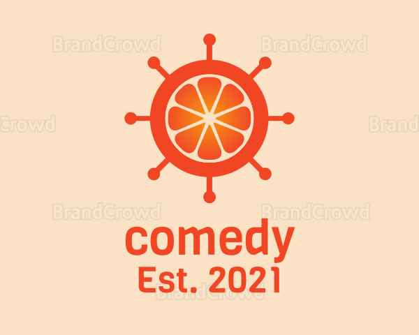 Orange Citrus Wheel Logo