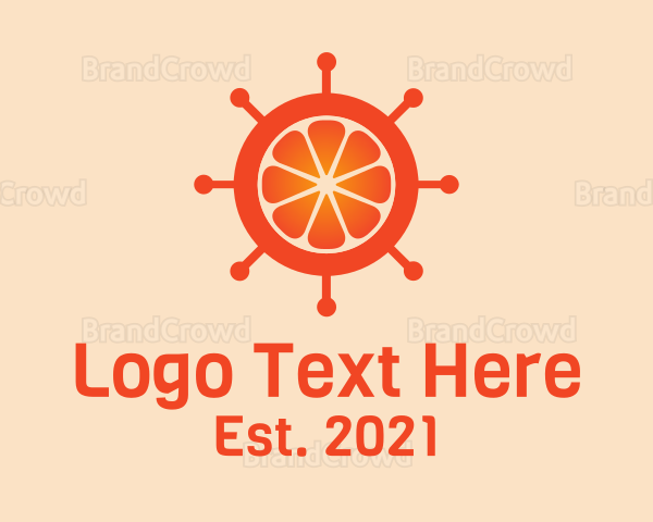 Orange Citrus Wheel Logo