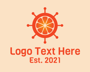 Green And Orange - Orange Citrus Wheel logo design