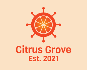 Citrus - Orange Citrus Wheel logo design