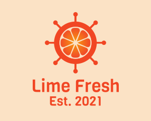 Lime - Orange Citrus Wheel logo design