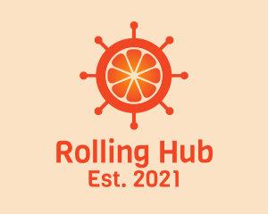 Wheel - Orange Citrus Wheel logo design