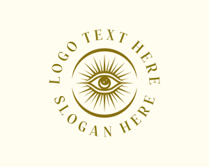 Crescent - Mystic Boho Eye logo design
