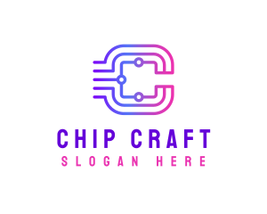 Chip - Tech Letter C Modern logo design
