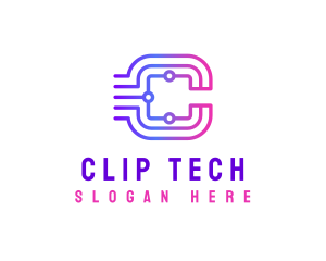 Tech Letter C Modern logo design