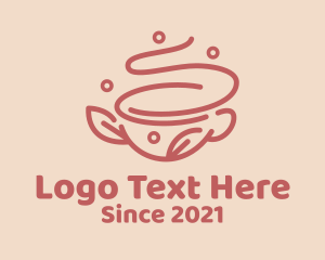 Decaf Coffee - Coffee Cup Line Art logo design