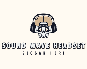 Headset - Skull Media Headset logo design