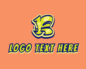 Illustrator - Wildstyle Graffiti Letter E logo design