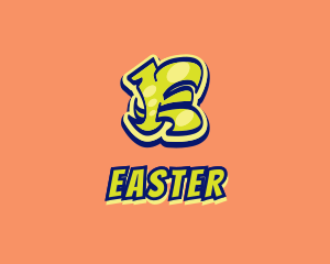 Rapper - Wildstyle Graffiti Letter E logo design