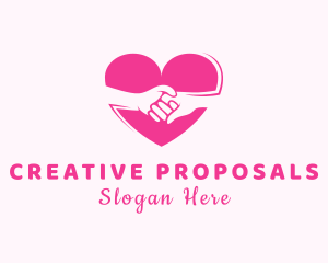 Proposal - Couple Hands Dating Heart logo design