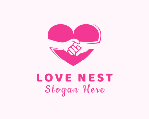 Couple - Couple Hands Dating Heart logo design