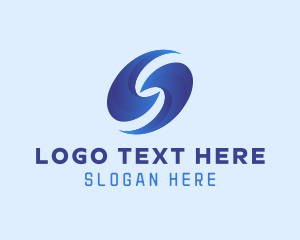 Modern Vortex Fintech Letter S logo design