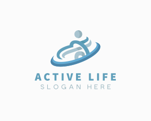 Fitness Wellness Person logo design