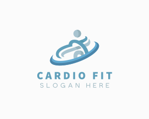 Cardio - Fitness Wellness Person logo design