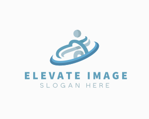 Fitness Wellness Person logo design