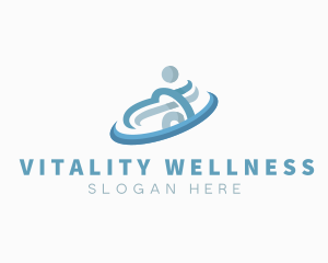 Fitness Wellness Person logo design