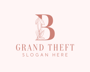 Shop - Elegant Leaves Letter B logo design
