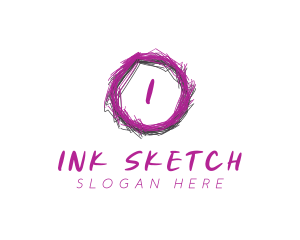 Sketch Circle Scribbe logo design