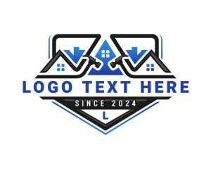 Refurbish - Construction Roofing Hammer logo design