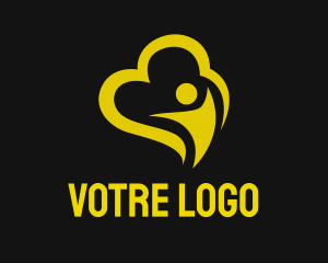 Yellow Cloud Human Logo