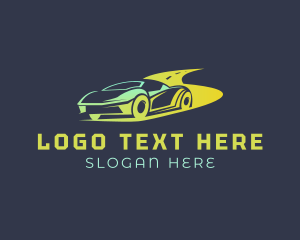 Super Car - Fast Drag Race Car logo design