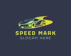 Fast Drag Race Car logo design